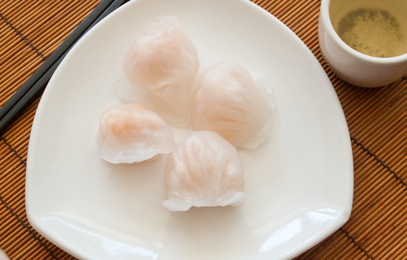 Har Kow Shrimp Dumpling at Great Wall Chinese Restaurant, New Haven, CT.Photograph Copyright 2012, Chuck Dorris, eDining.us. 